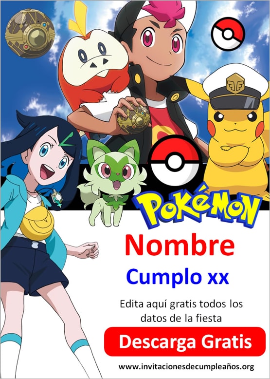 invitaciones Pokémon Horizontes digitales